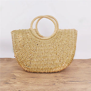 Summer Straw Handbag Famous Brand Beach Shoulder Bag