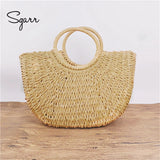 Summer Straw Handbag Famous Brand Beach Shoulder Bag