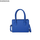 Diagonal Pleated Small Square Bag for Women