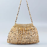 SHINE Silver Beaded Evening Clutch Bag