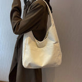 Solid Corduroy Canvas Shoulder Tote Bag for Women Handbag