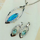Pink Peridot Morganite CZ Rhodium Plated Wedding Jewelry Set