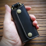 Vintage Leather Key Wallet Men Car Key Holder