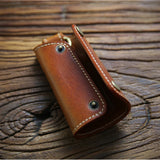 Vintage Leather Key Wallet Men Car Key Holder