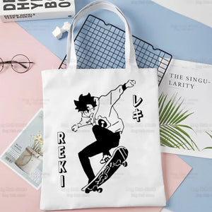 SK8 The Infinity Canvas Tote Eco Bag Anime Skate Boys Shoulder Beach Shopper