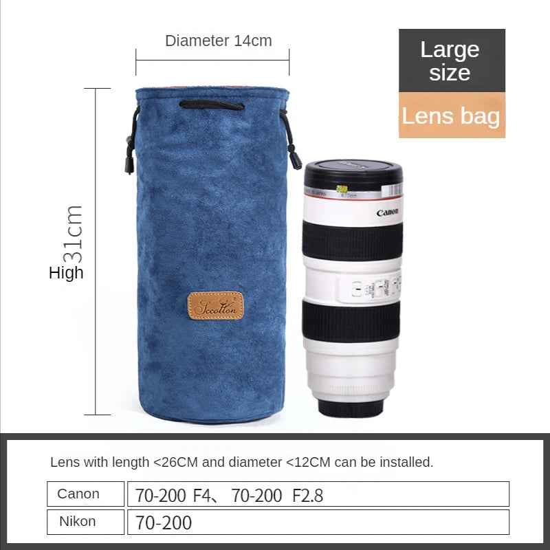 Camera Lens Sack Storage Bag Shockproof Liner bag Various Specifications