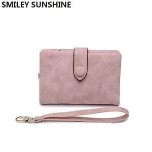 Vintage Leather Zipper Ladies Money Purse Retro Short Wallet