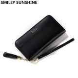 Tassel Long Zipper Women Wallets Clutch Purse Money Bags