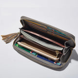 Tassel Long Zipper Women Wallets Clutch Purse Money Bags