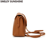 Small Women Messenger Bags Ladies Mini Handbag Crossbody Bags Brown