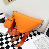 Women Triangle Chain Underarm Shoulder Bags High Solid Bags