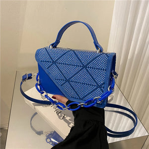 YK2 Diamond Patchwork Crossbody Bag for Women Small Flap Bag