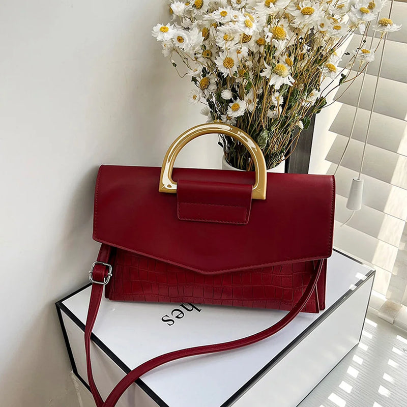 Stone Pattern Clutch Envelope Crossbody Bag Soft Women's Bag