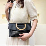 Stone Pattern Clutch Envelope Crossbody Bag Soft Women's Bag