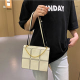 Weave Small PU Leather Cross Body Bag For Women