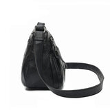 Women Messenger Bag Washed PU Leather Shoulder Bag Casual Square Bag