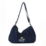 Denim Shoulder Bags for Women Solid Canvas Satchels Cotton Women Messenger Bags