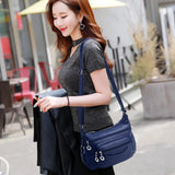 Women's Soft Leather Crossbody Messenger Bag