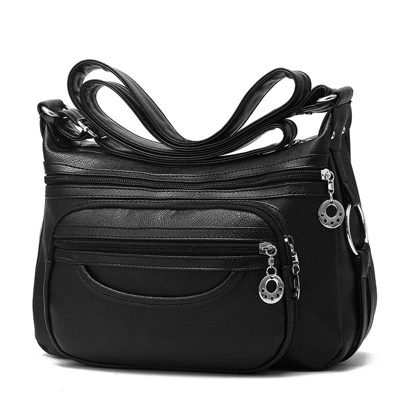 Women's Soft Leather Crossbody Messenger Bag