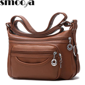 Women's Soft Leather Crossbody Messenger Bag