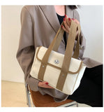 Canvas Shopper Shoulder Bag for Women Large Capacity Totes Handbag