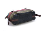 Rainbow Striped Canvas Tote Shoulder Bag