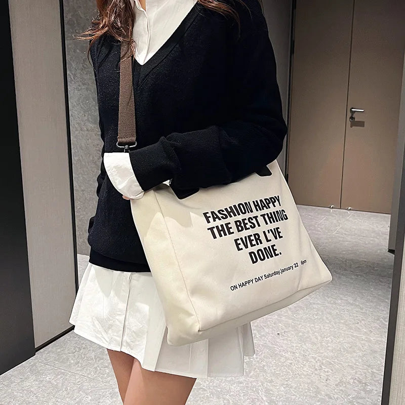 Canvas Women Handbags Cross Bag Youth Casual Ladies Large Capacity Shoulder Bag