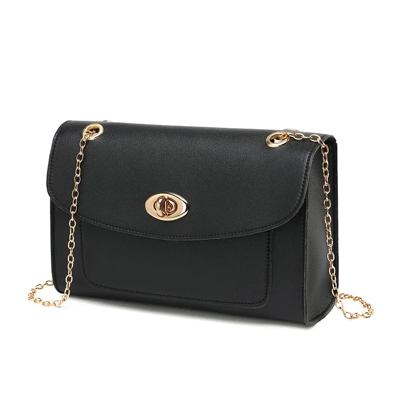 Small Flap Bag Women's Handbag PU Leather Chain Shoulder Bag