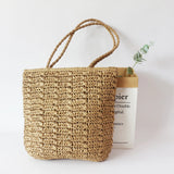 Straw Bucket Totes Women Shoulder Bags Beach Bag Ladies Hand Bags Female