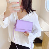 Candy Flap Bag Women Handbags Shoulder Crossbody Bag Female Plain PU Bag