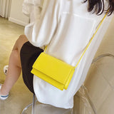 Candy Flap Bag Women Handbags Shoulder Crossbody Bag Female Plain PU Bag