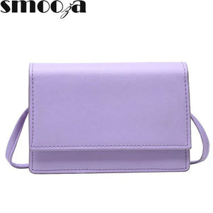 Candy Flap Bag Women Handbags Shoulder Crossbody Bag Female Plain PU Bag
