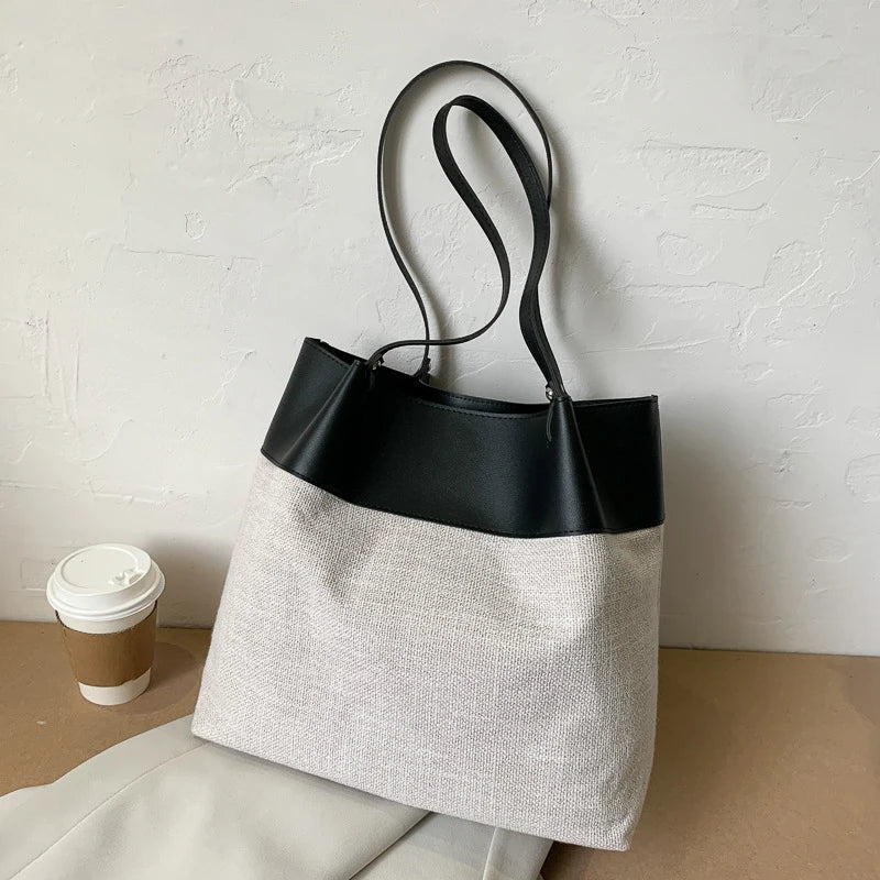 Canvas Handbags Women Large Capacity Casual Vintage Female Shoulder Bag