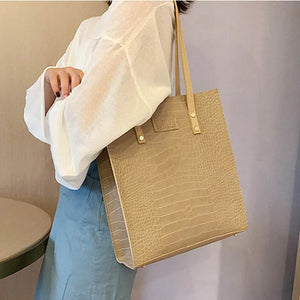 Crocodile Pattern Women Handbag Leather Ladies Hand Bags Women Bags