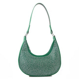 Women's Crossbody Bag Underarm Bag with Diamonds