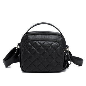Women's Soft Leather Shoulder Bag Double-layer Large-capacity Crossbody Bag