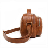 Women's Soft Leather Shoulder Bag Double-layer Large-capacity Crossbody Bag