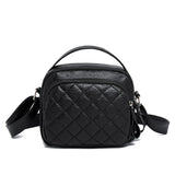 Women's Soft Leather Shoulder Bag Double-layer Large-capacity Crossbody Bag