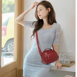 Women's Soft Leather Shoulder Bag Double-layer Large-capacity Crossbody Bag