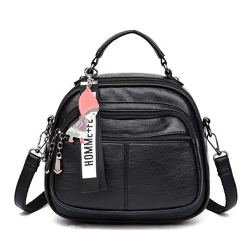 Women's Multifunctional Shoulder Bag PU Leather Top Handle Classic Bag