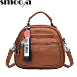 Women's Multifunctional Shoulder Bag PU Leather Top Handle Classic Bag