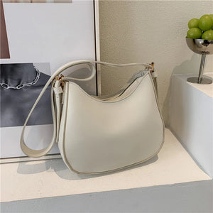 Half-Moon Small Shoulder Underarm Bag High-quality PU Leather Handbag Tote