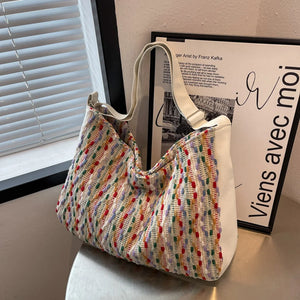 Casual Canvas Tote Women's Handbag Large Capacity Shoulder Bag
