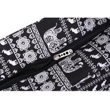 Animal Print Canvas Bags Women Elephant Print Shoulder Bags Big Capacity