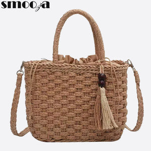 Straw Beach Handbag Women Messenger Bag Shoulder Bag Female Handbags