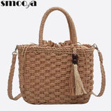 Straw Beach Handbag Women Messenger Bag Shoulder Bag Female Handbags