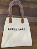 Letter Graphic Shoulder Tote Bag Female Canvas Shopping Bag