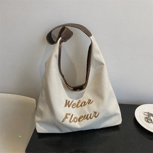 Retro Canvas Shoulder Bag Women's Tote Handbag