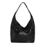 Retro Soft Leather Shoulder Bag Female Large Capacity Tote Bag Handbag Purse