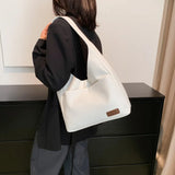 Retro Soft Leather Shoulder Bag Female Large Capacity Tote Bag Handbag Purse